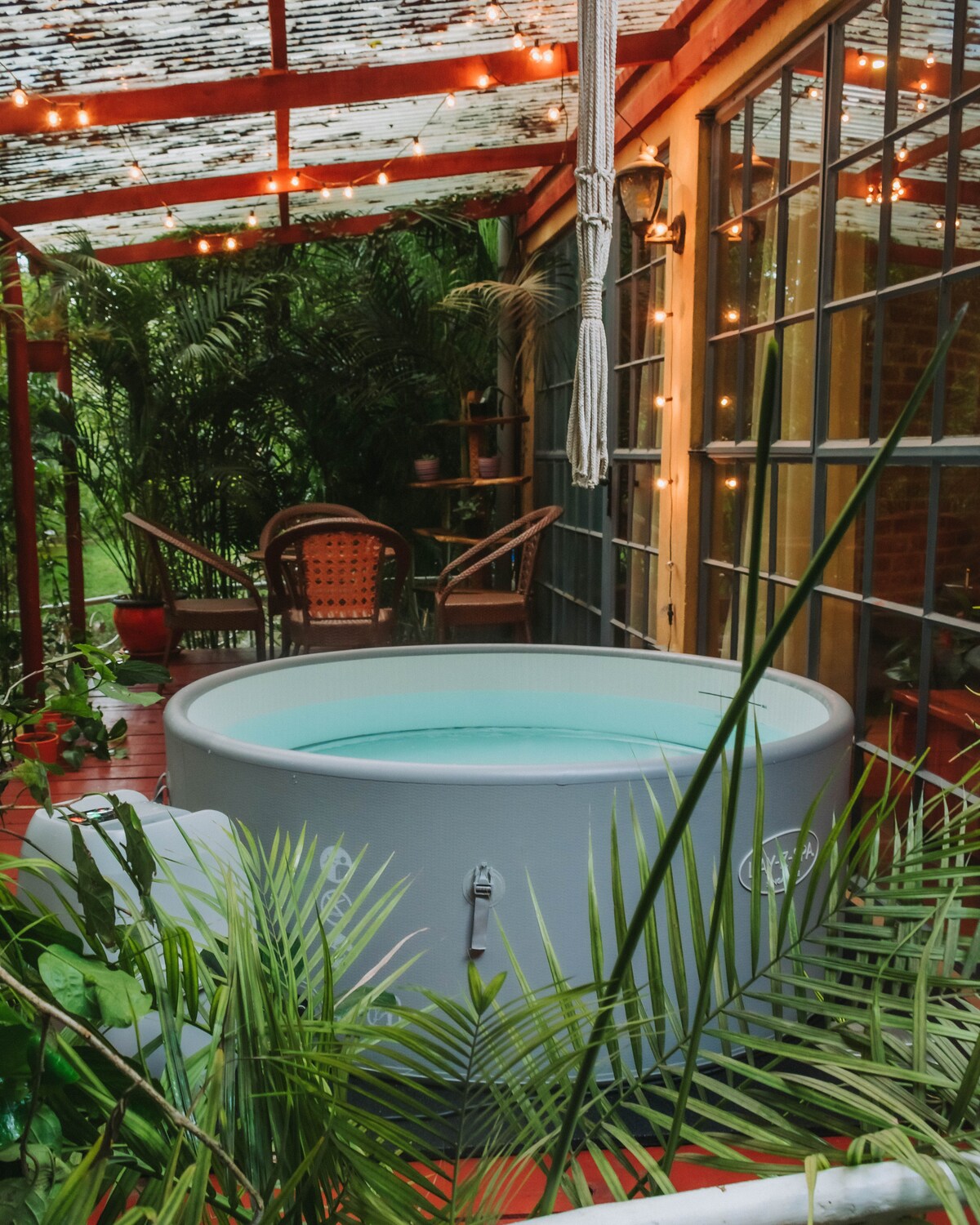 Tropical gardens at Jungle Oasis boutique accommodation in Karen, Nairobi